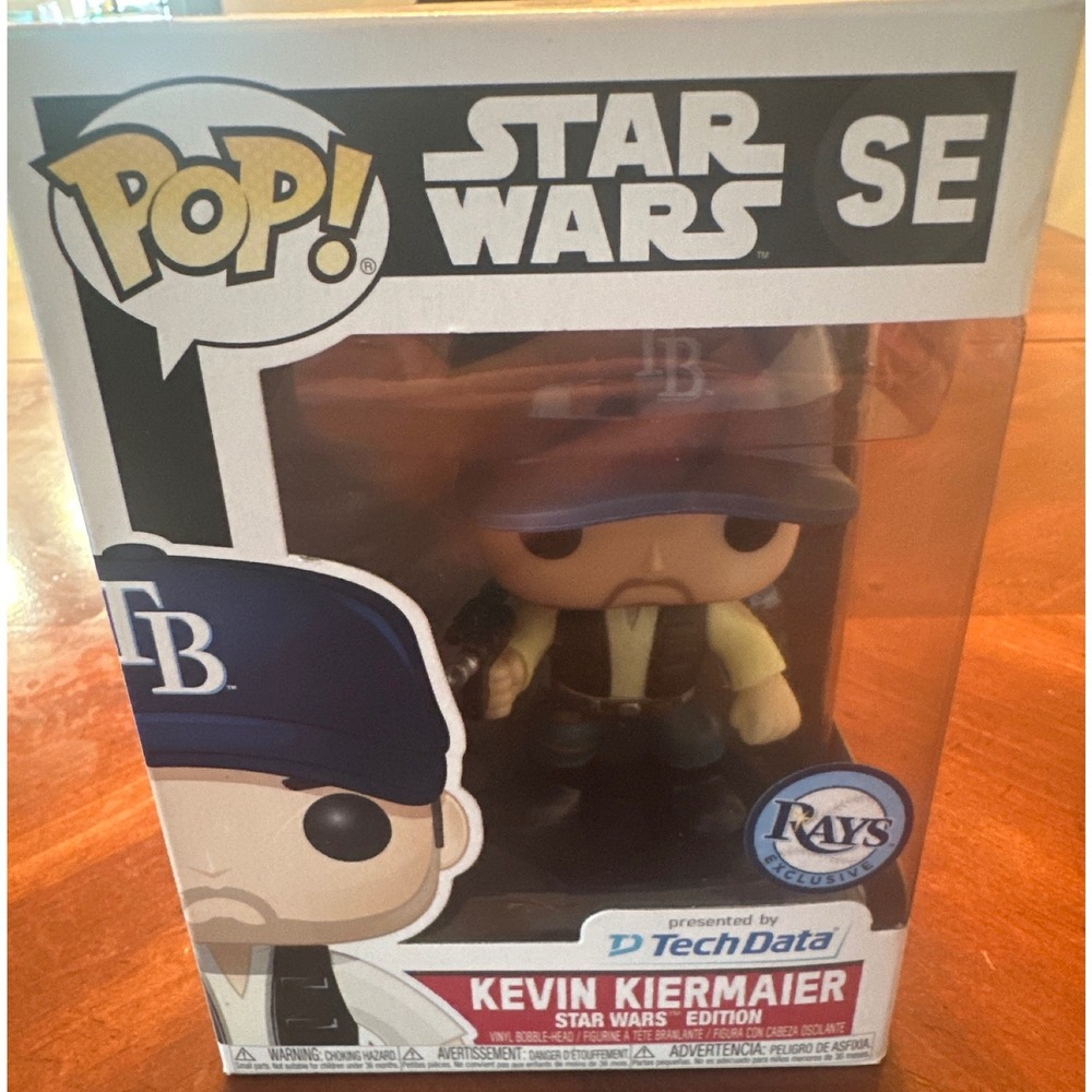 Funko Pop Kevin Kiermaier Star Wars Edition Rays OS Blue New Exclusive MLB Bobbl